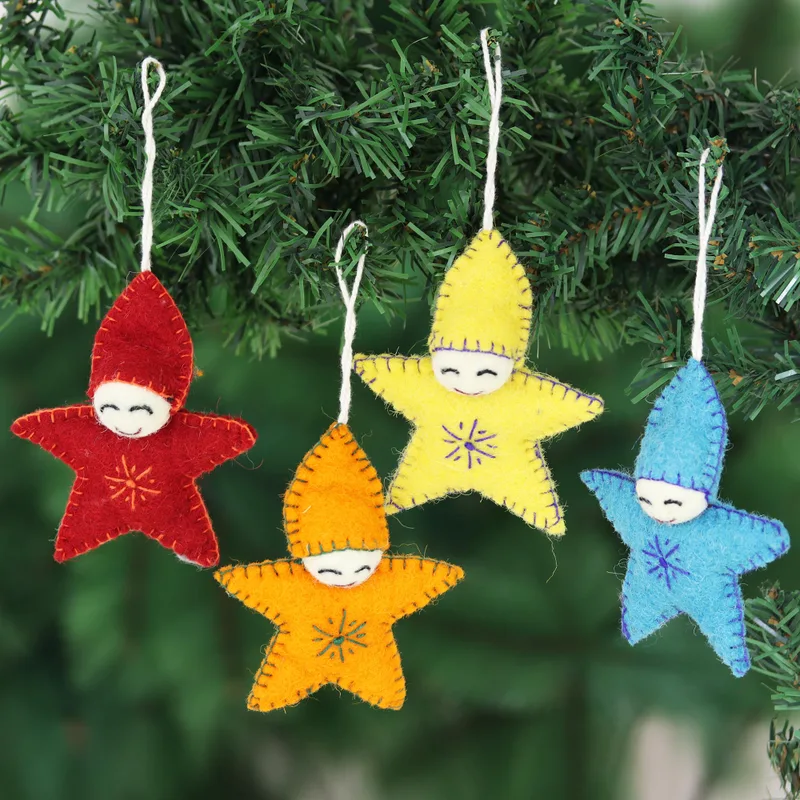Star Babies Wool Felt Christmas Ornament (Set of 4)