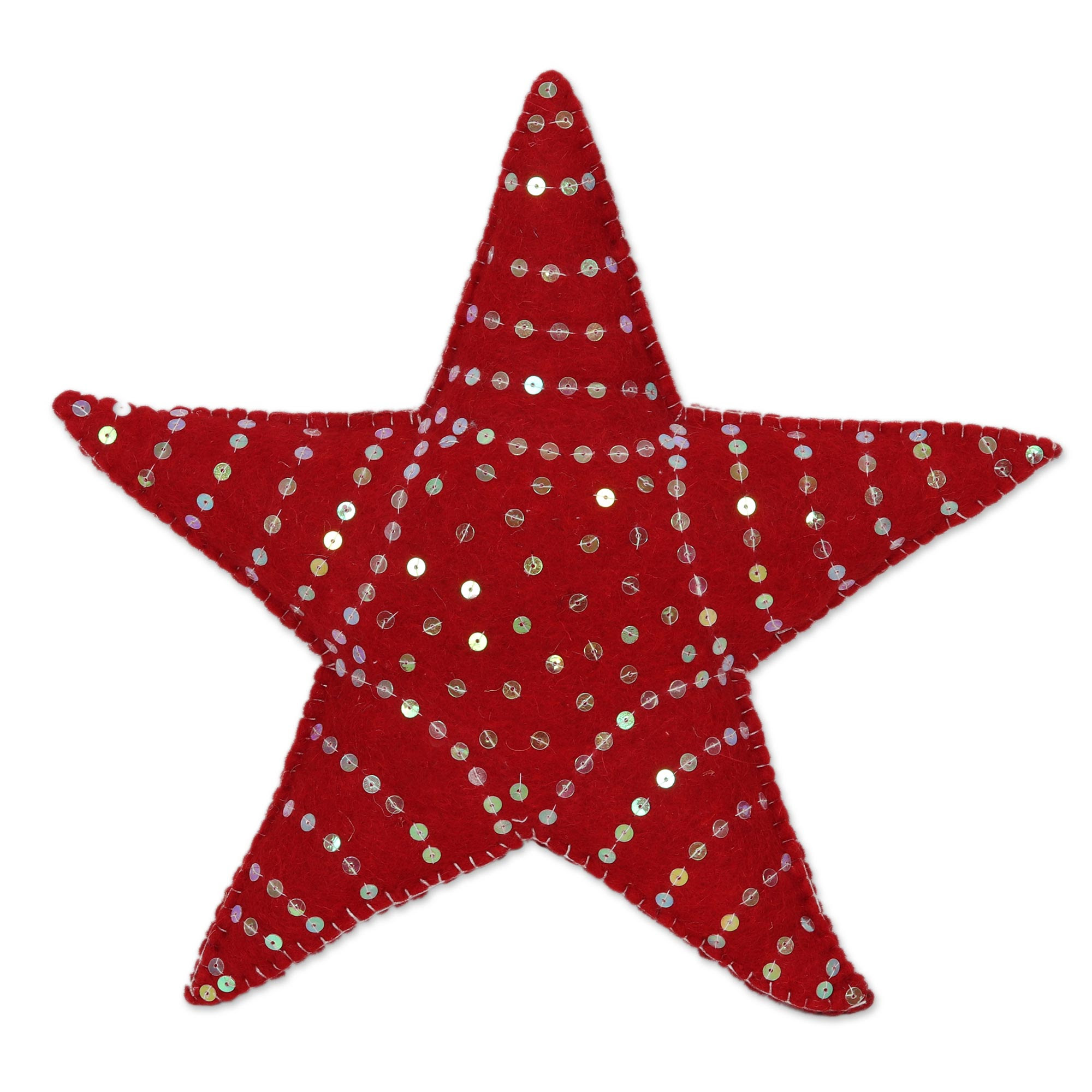 Red Star Wool Felt Christmas Tree Topper
