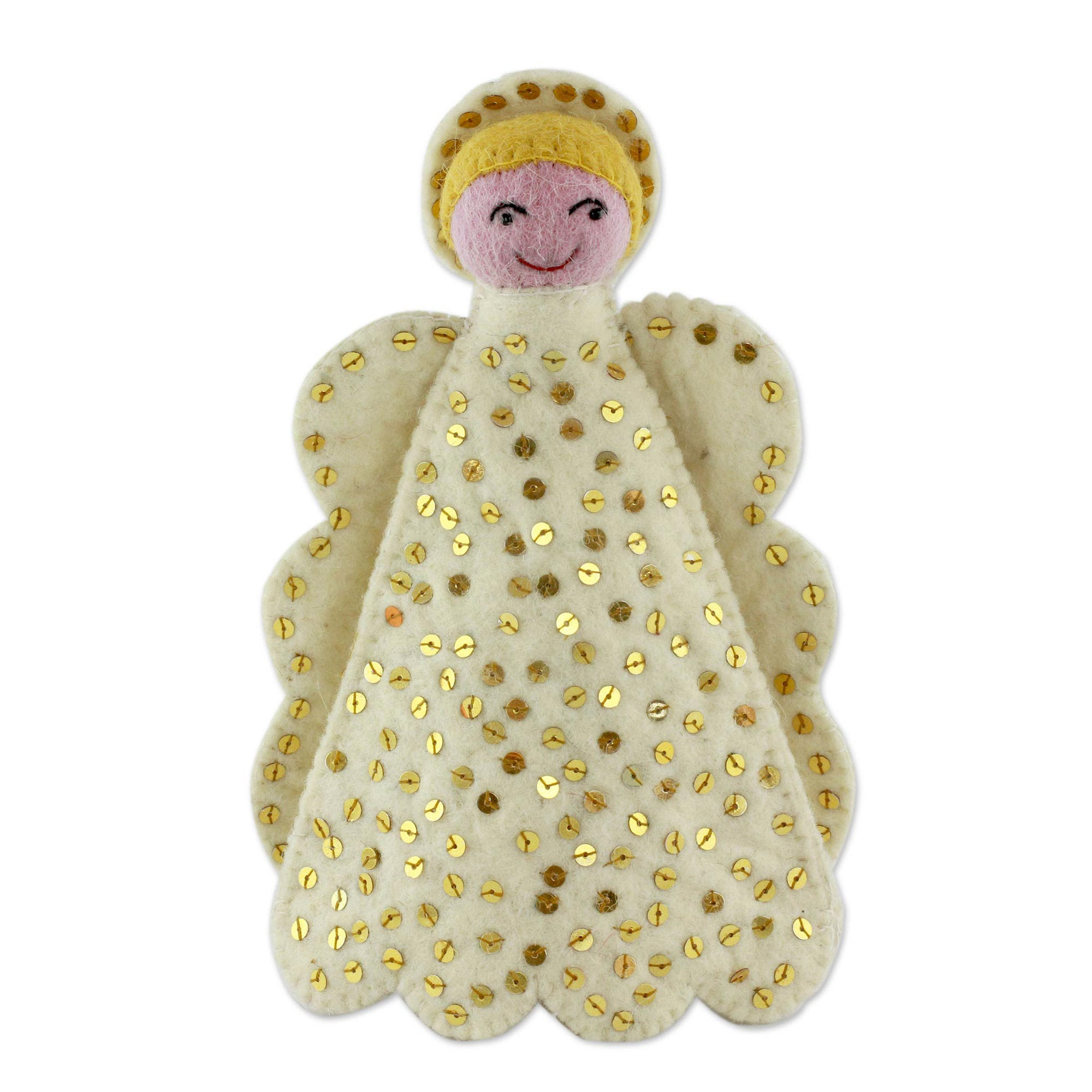 Angel Smile Handmade Angel Treetop Ornament By Rajesh ghlothChristmas Cookies Set of 4 Handcrafted Cookie-Themed Wool Felt Ornaments By Rajesh Gehlot handcrafted product