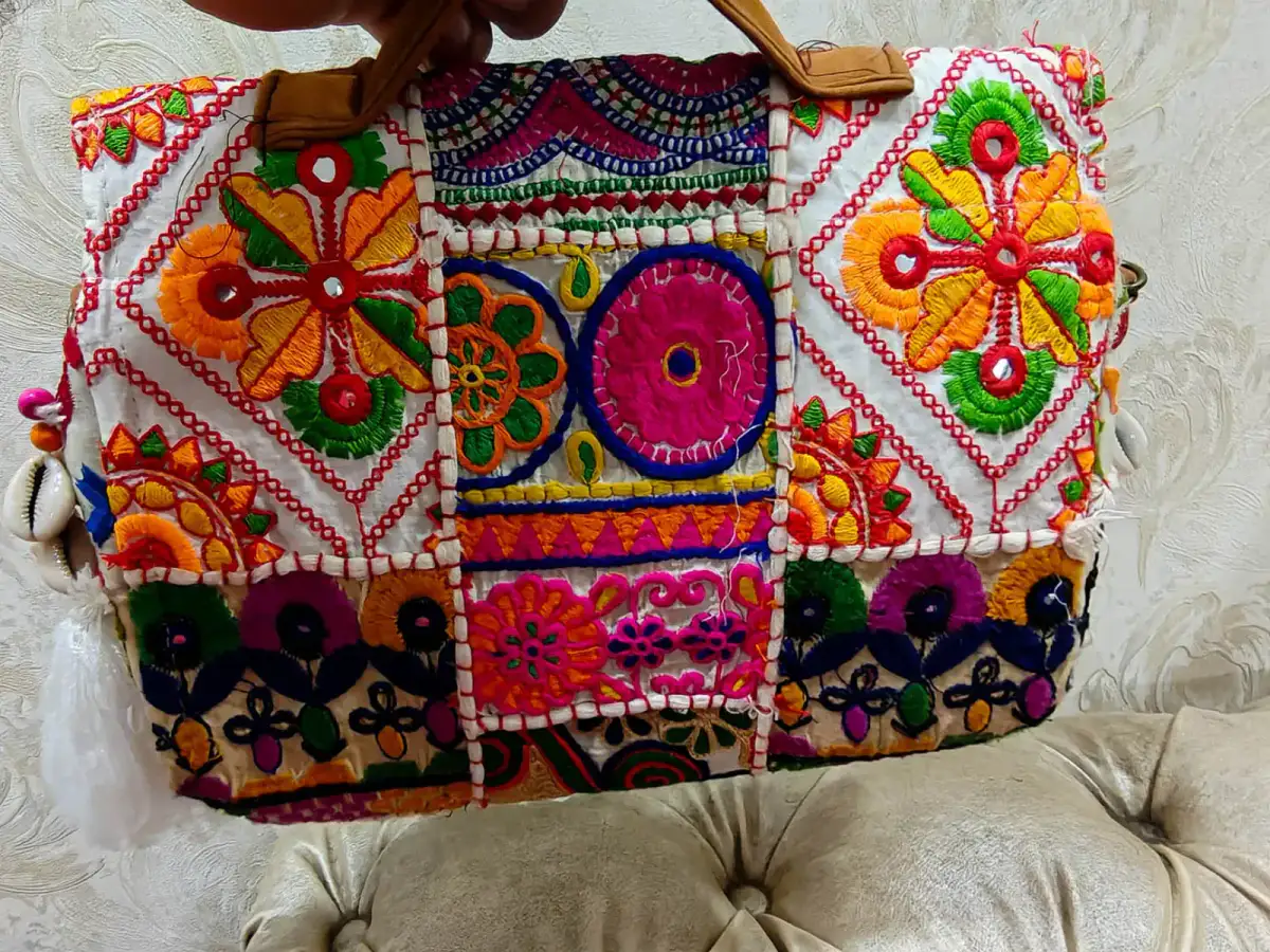 Traditional Barmer patchwork Handbag handcrafted product